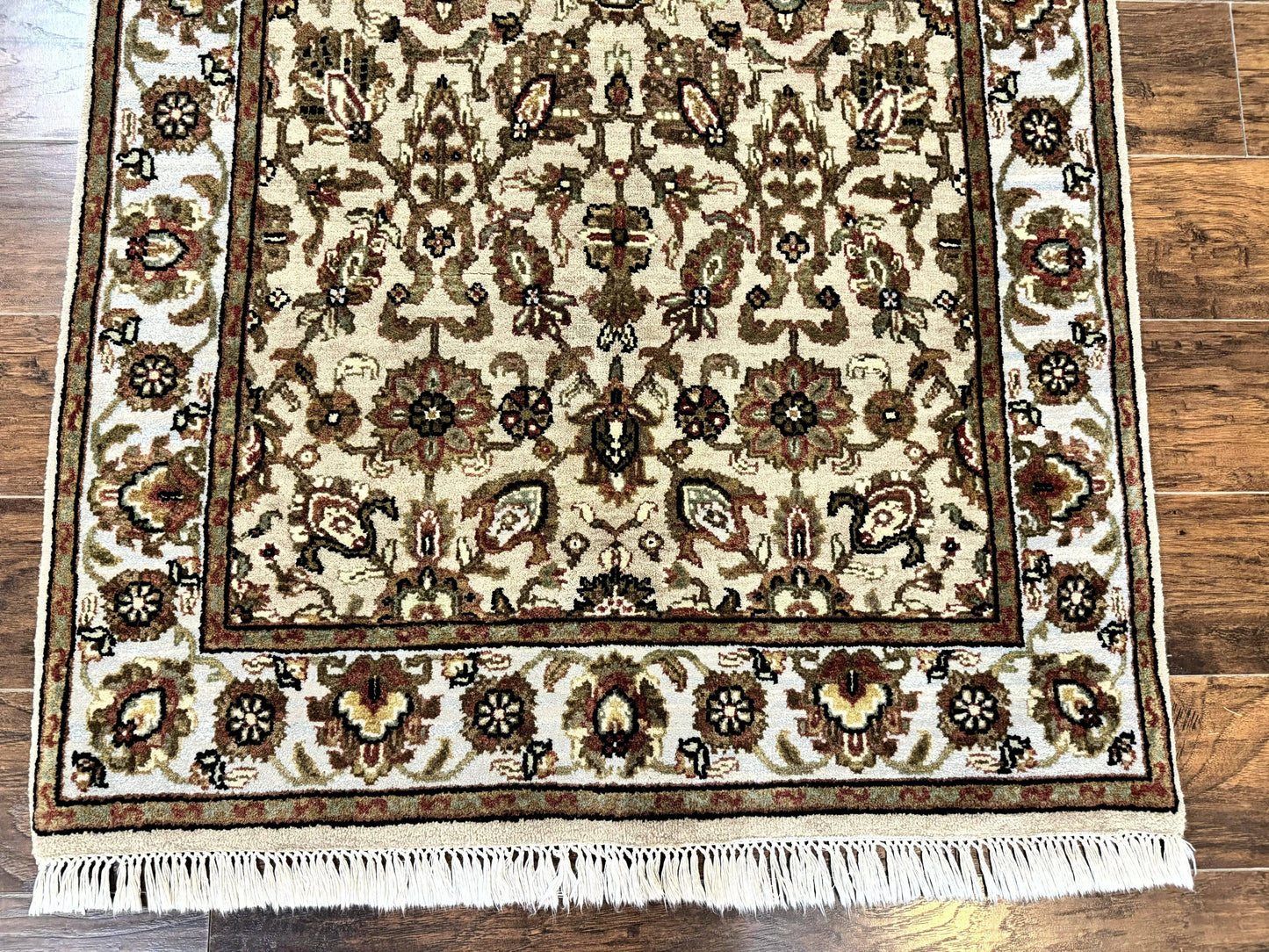 Pak Persian Rug 4x6, Floral Allover Vintage Oriental Carpet, Handmade Wool Rug