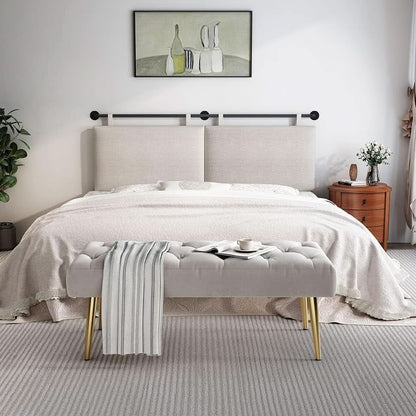 Adjustable Wall Mounted Queen Size Headboard with Tufting