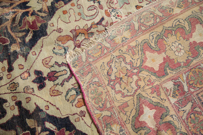8.5x12 Unusual Antique Lavar Kerman Carpet