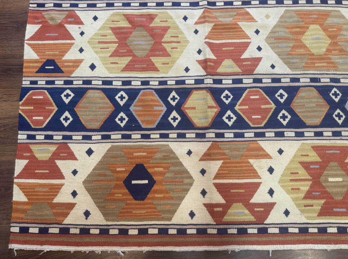 Turkish Kilim Rug 8x11, Handmade, Wool, Nourison Rug
