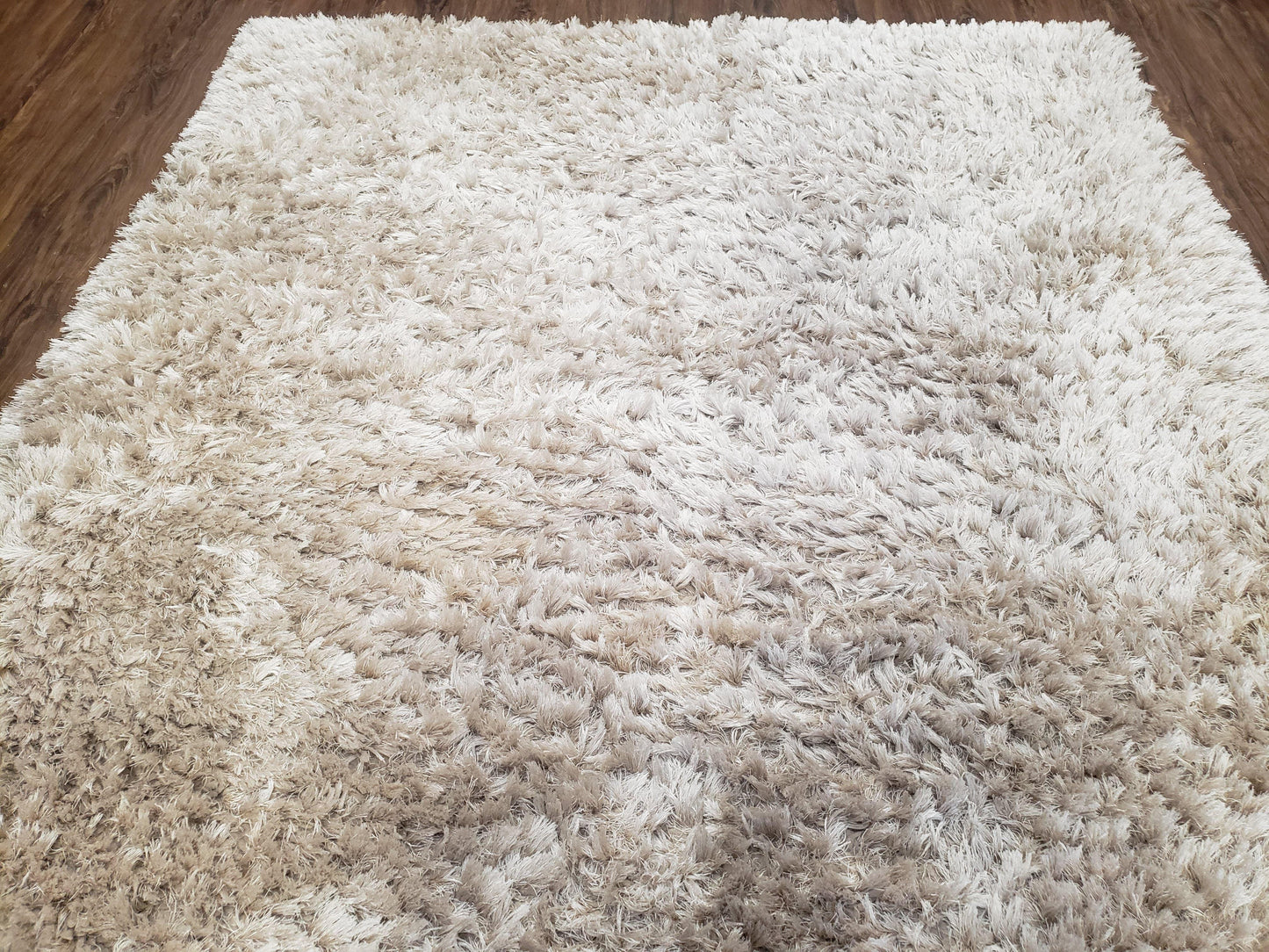 Ivory Shag Rug 6x7, Flokati Carpet, Shaggy Soft Plush Pile Area Rug, Modern Contemporary