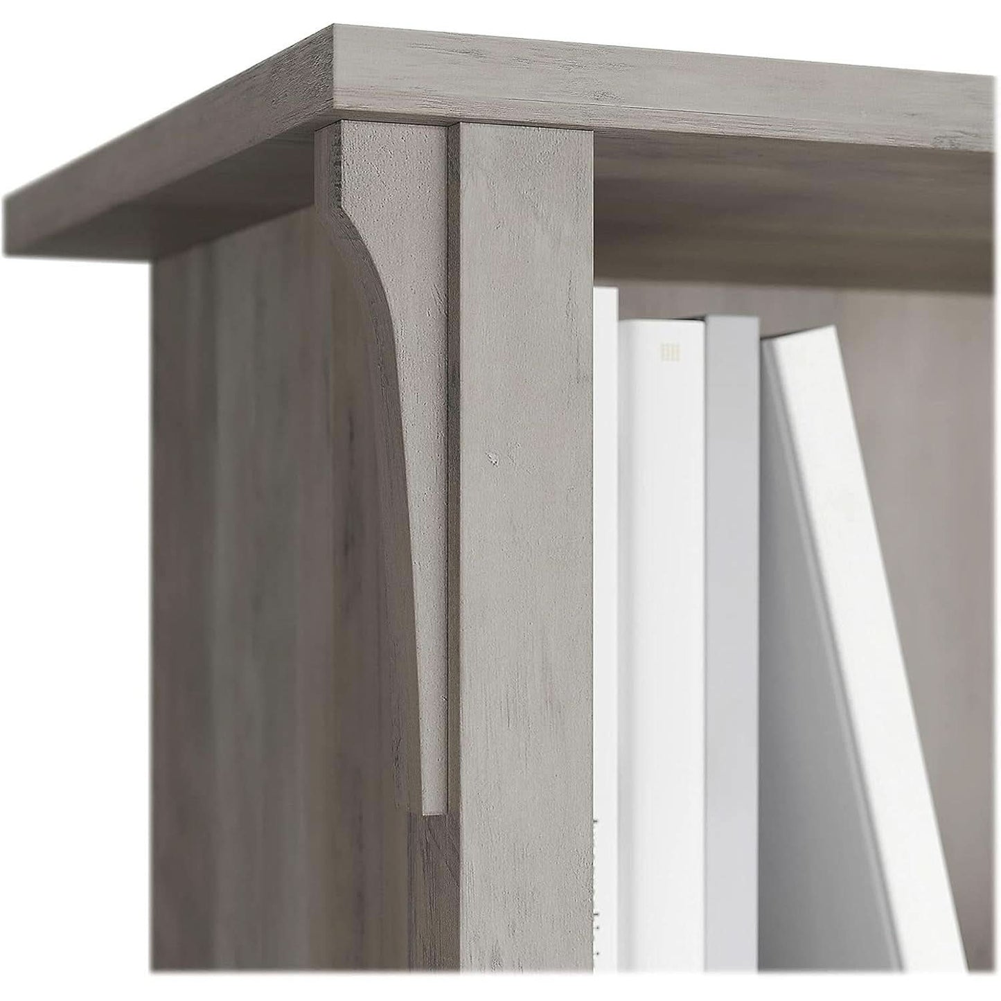 Salinas 63 Inch High Bookcase Driftwood Gray Modern