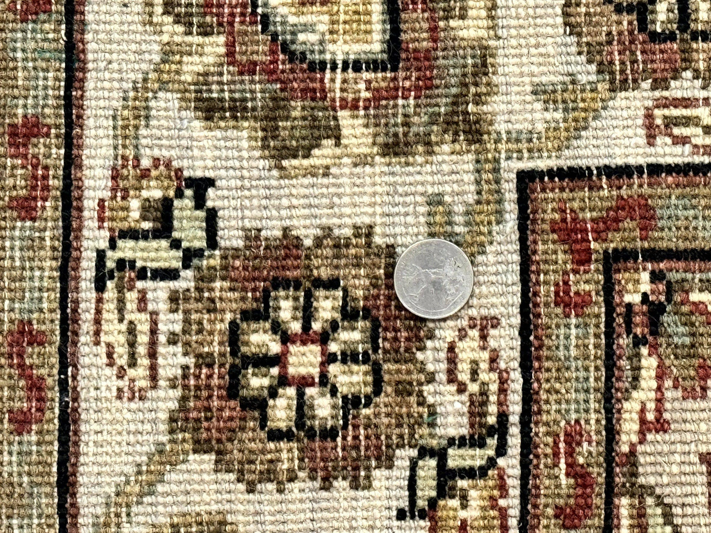 Pak Persian Rug 4x6, Floral Allover Vintage Oriental Carpet, Handmade Wool Rug