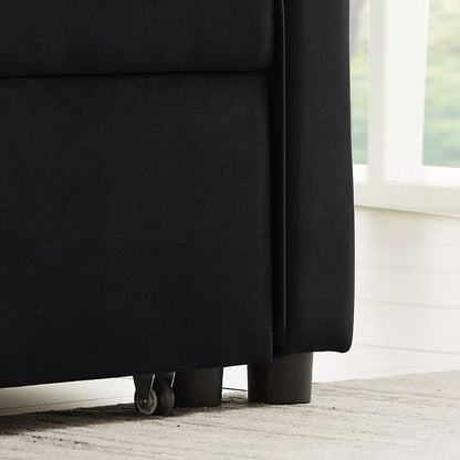 Velvet Sofa Bed With Adjustable Sleeper For Small Spaces