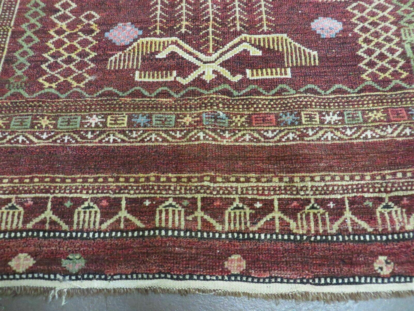 4' X 6' Antique Handmade Caucasian Shirvan Russian Armenian Wool Rug Colorful