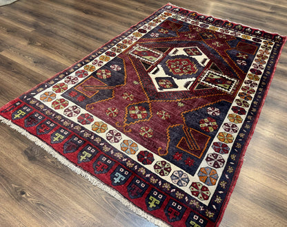 Turkish Kazak Rug 5x7, Geometric