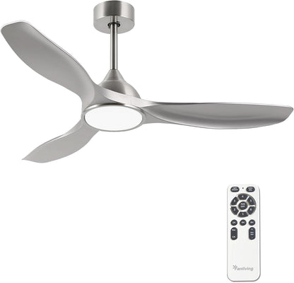 52 Inch Quiet DC Motor Ceiling Fan With LED Lights Remote Control