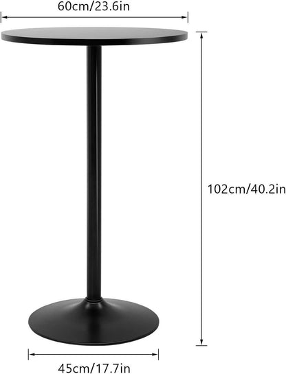40 Inch Round Bistro Pub Table Steel Frame Construction