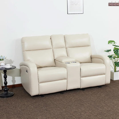 65.7-Inch Zero Wall Recliner Loveseat With Console