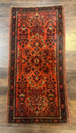 Antique Persian Sarouk Rug 2x4, Red, Fine 260 KPSI