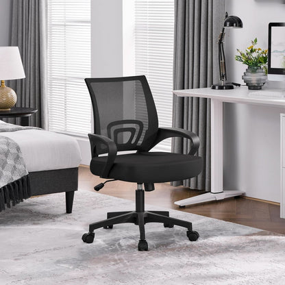 Ergonomic Mesh Office Chair With Lumbar Support Black