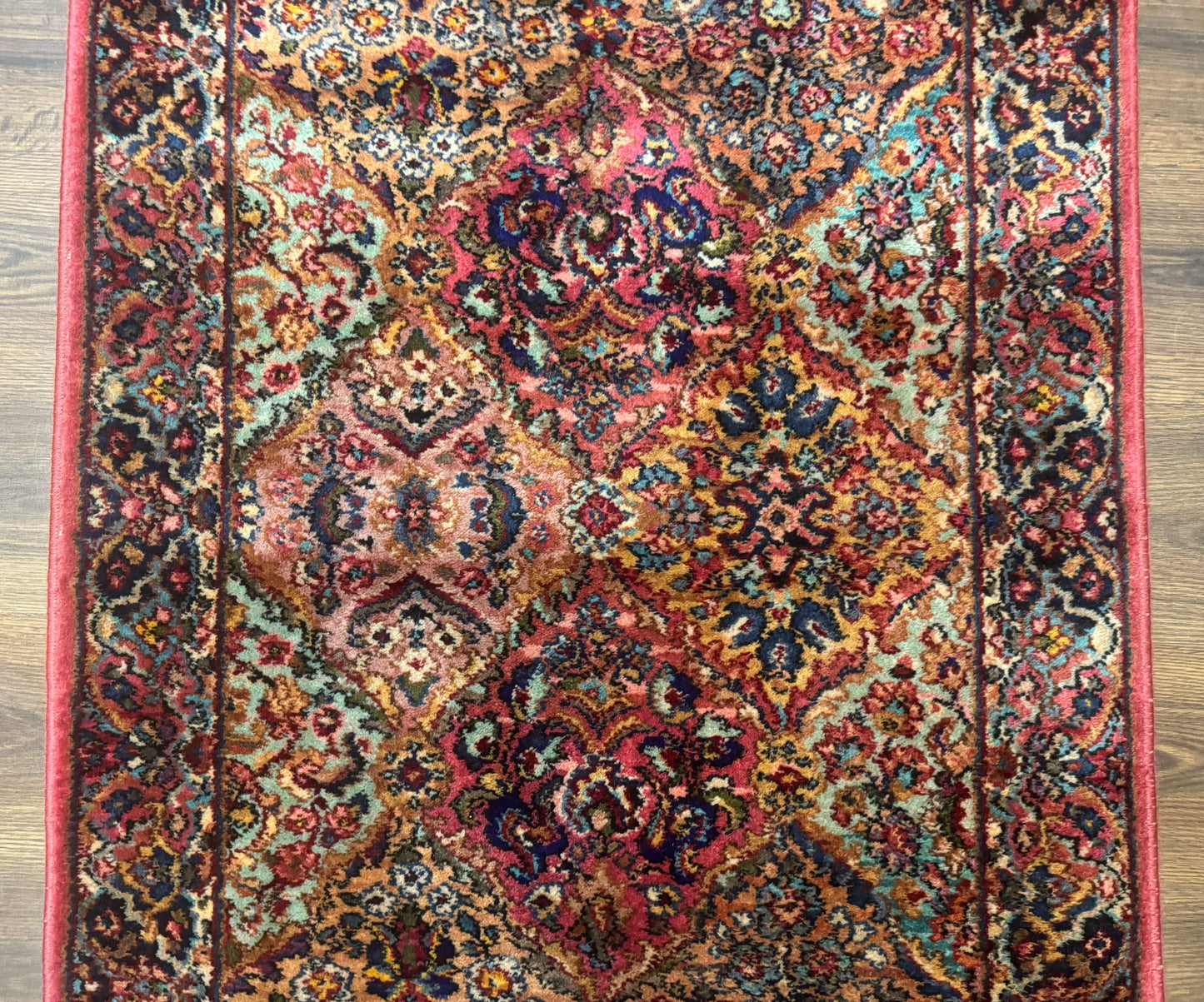 3x5 Karastan Multicolor Panel Kirman Rug #717, Wool Original 700 Series