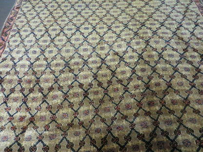 4' X 6' Handmade Indian Allover Wool Rug Camel Hair Color #119