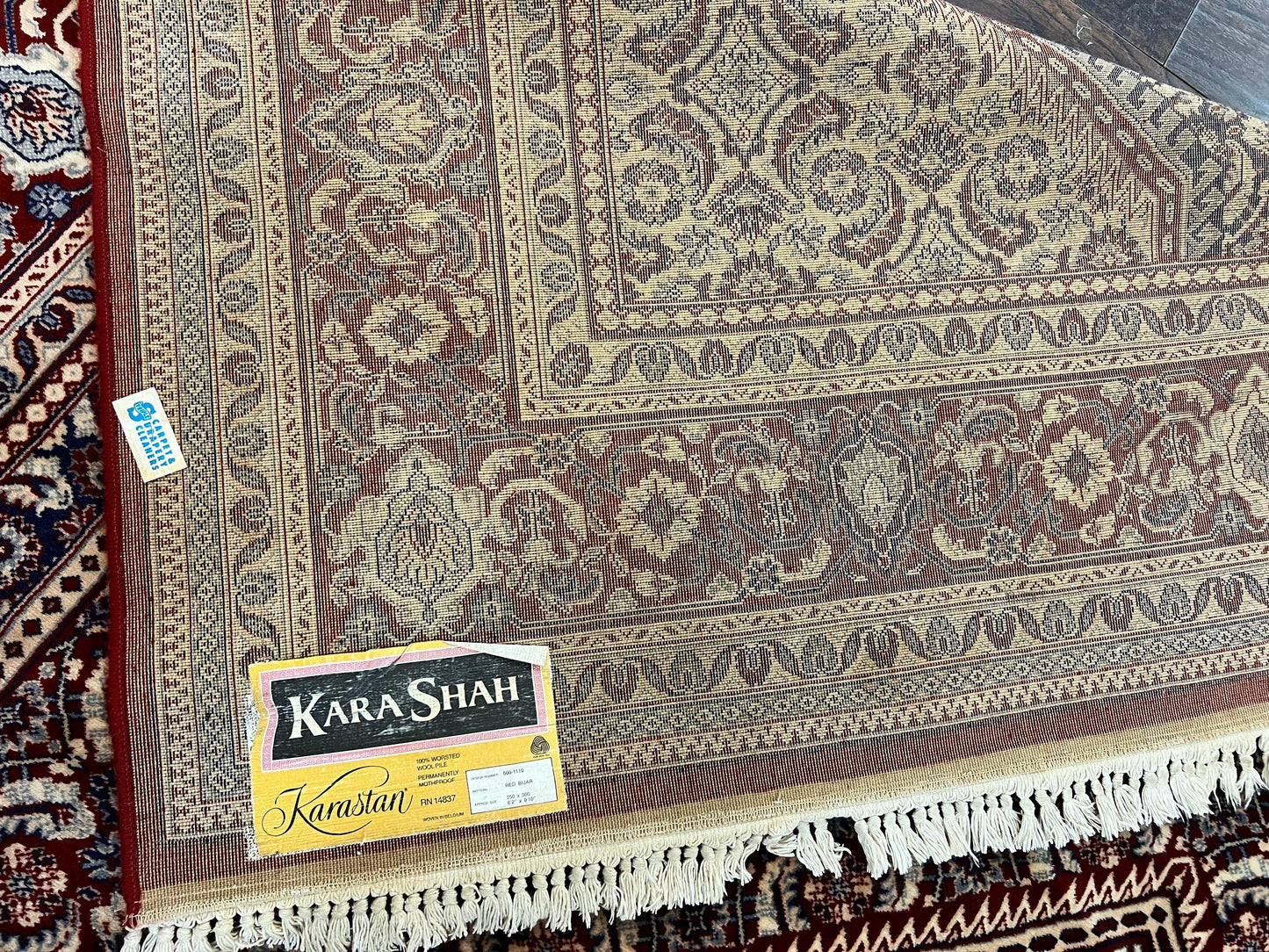 Karastan Rug 8x10, Kara Shah Red Bidjar, Belgium Power Loomed Rug, Wool Pile Karastan Rug, Vintage