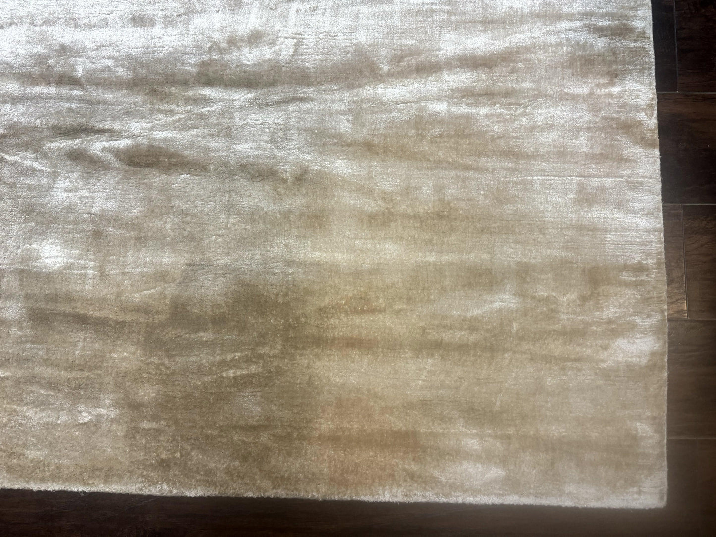 Silk Tibetan Rug 9x11, Handmade Silk Area Rug, Modern Contemporary Carpet