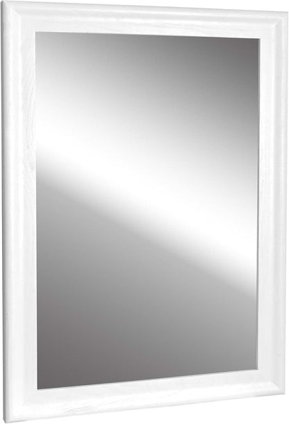 White Wood Wall Mirror 30 X 40 Inch Rectangle Rustic Vanity Mirror