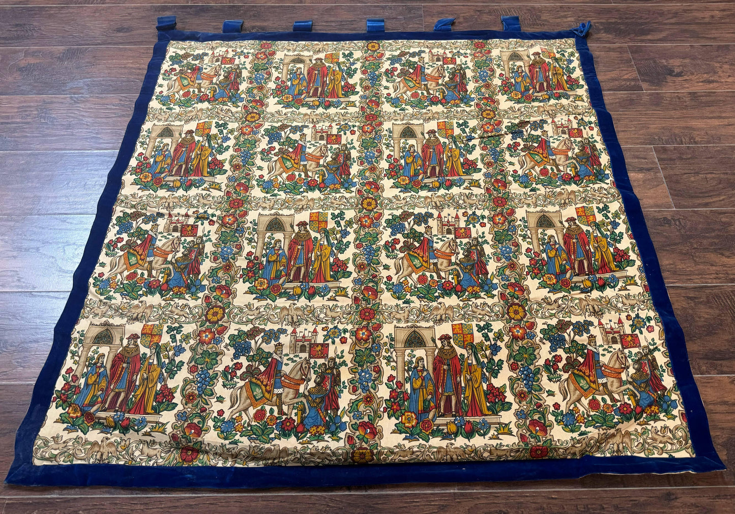 Vintage European Tapestry 4x4, Medievel Design