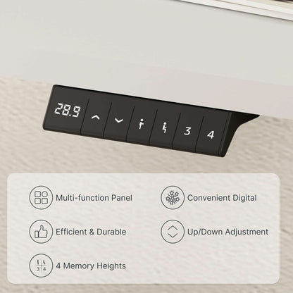 EN1 Electric Standing Desk 48x24 Inches White Frame