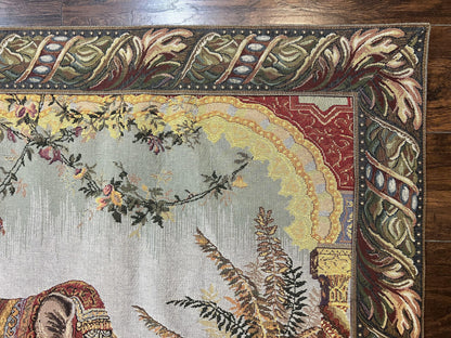 Vintage Tapestry 4 x 5.6, Adorned Elephant Pictorial