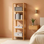 66In Tall 6 Tier Narrow Wood Bookcase Slim Shelf Living Room