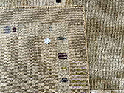 Large Wool Rug 10x13, Panel Design, Modern Contemporary Carpet