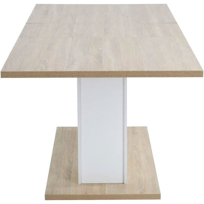 Extensible Dining Table For 4 To 8 People Wooden Top