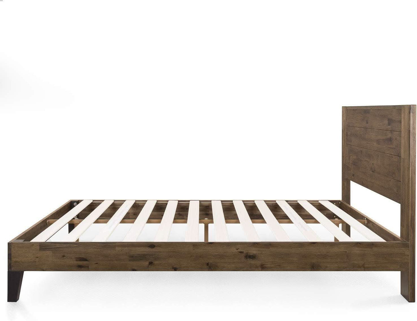 Queen Size Solid Wood Platform Bed Frame With Headboard