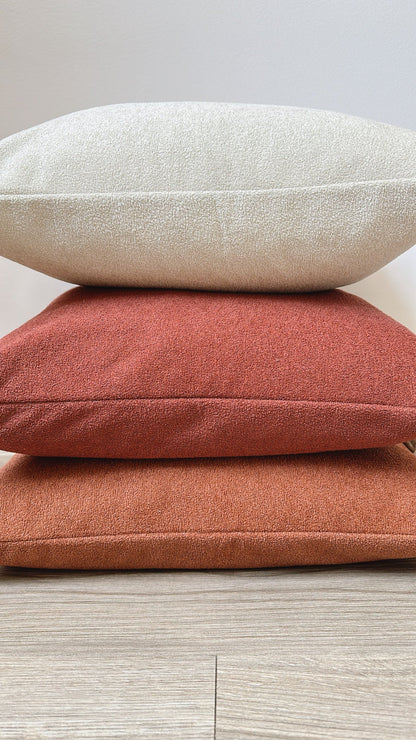 Cream Sherpa Lumbar Pillow Cover