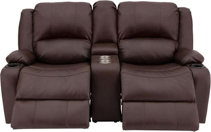 67 Inch Powered RV Wall Hugger Recliner Sofa Mahogany