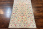 Hand Stitched Indian Rug 4x5, Floral, Vintage Hand Embroidered Rug
