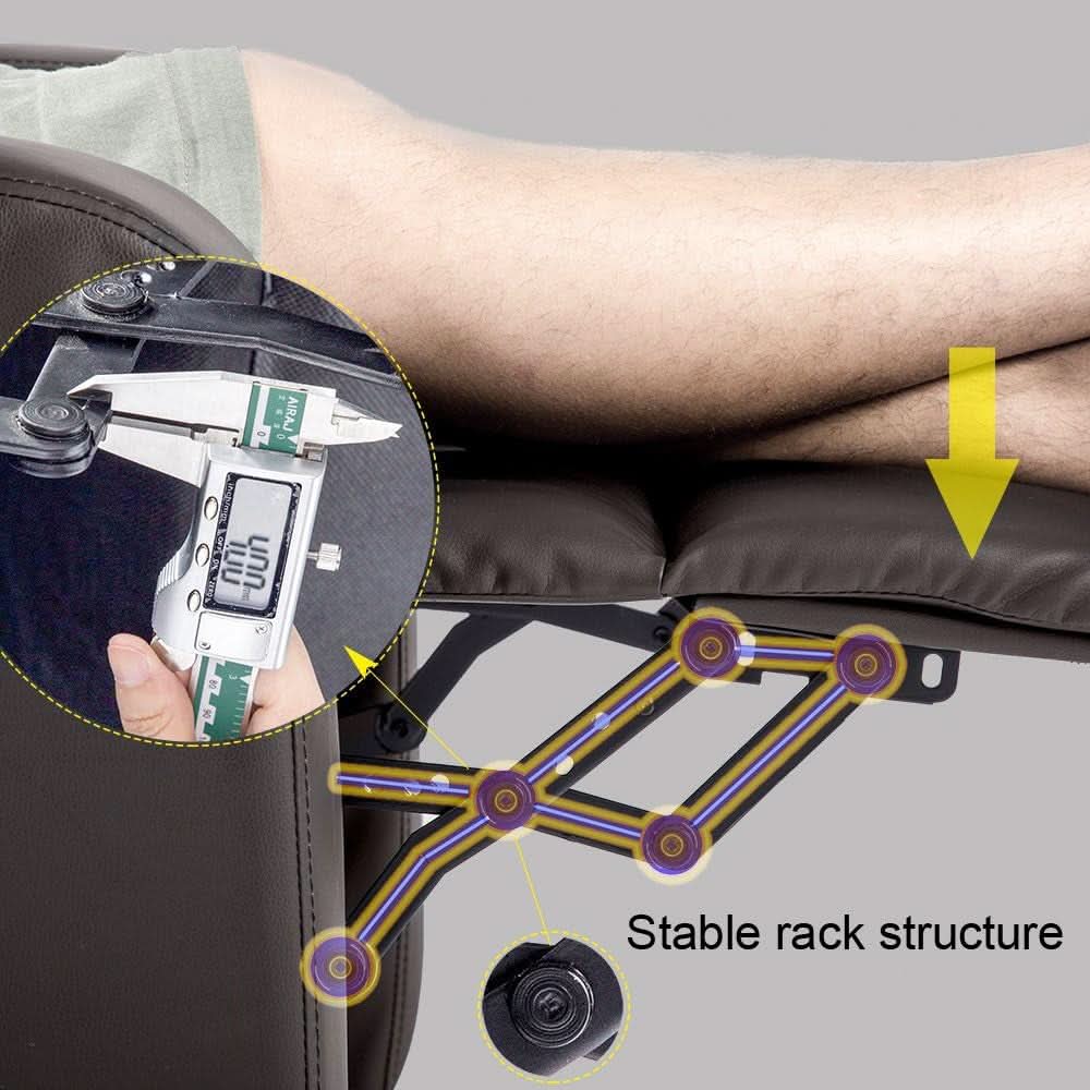 Recliner Chair With Adjustable Footrest And Reclining Back