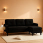 Adjustable L Shaped Sofa With Storage In Black Nordic Style