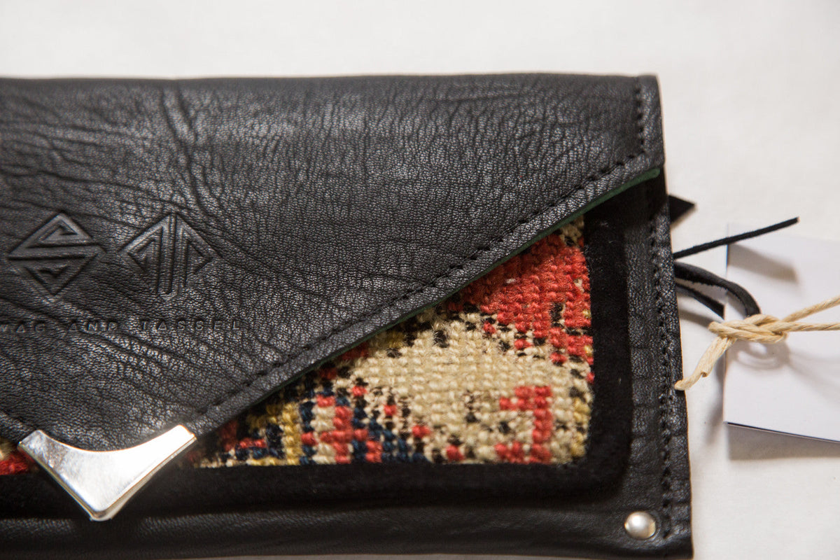 Handmade Rug Fragment Clutch