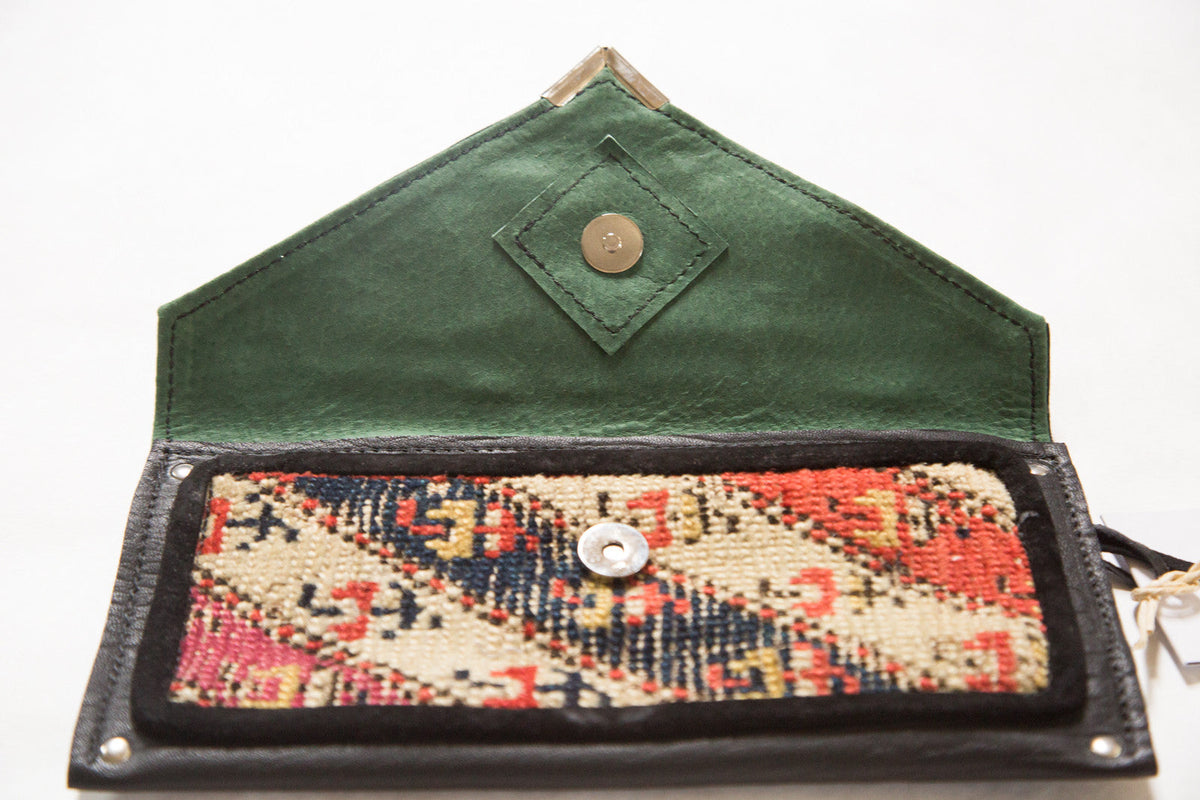 Handmade Rug Fragment Clutch