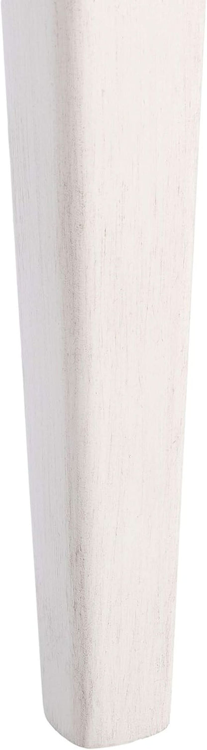 Coastal White And Natural Rattan Dining Chair Set Of 2