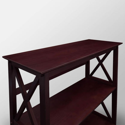Three-Shelf Solid Wood Bookcase For Home Office Storage