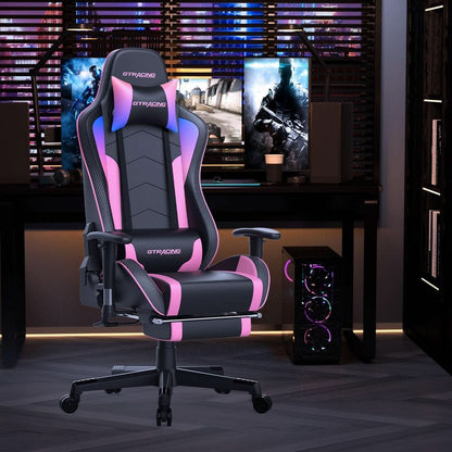 Ergonomic Gaming Chair With Bluetooth Speakers And Footrest
