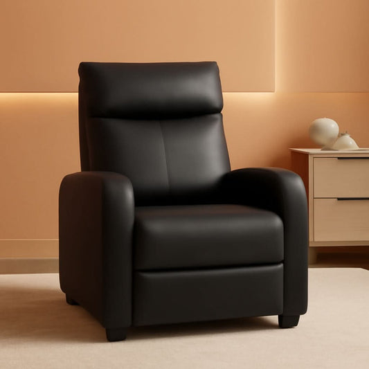 PU Leather Recliner Chair For Home Theater Ergonomic Build