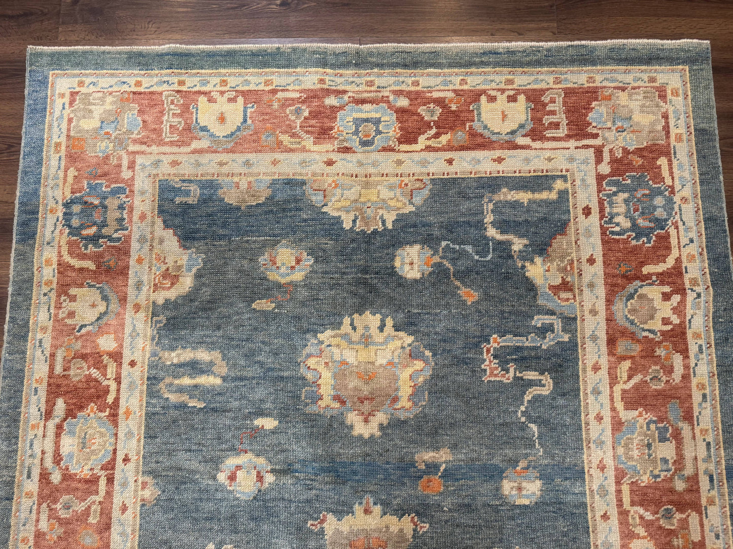 Turkish Oushak Rug 6x9, Sultanabad Carpet, Medium Size Oriental Rug