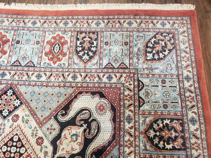 8 x11 Top Quality Veg Dye Turkish Carpet Decorative Handmade Geometric Area Rug