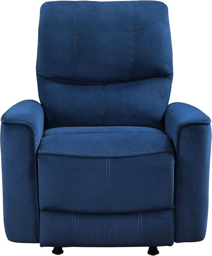 Navy Velvet Power Recliner Chair for Living Room Theater