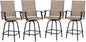 Swivel Outdoor Bar Stools Set of Four Durable Chairs