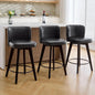 Swivel Bar Stool Set of Three with Faux Leather
