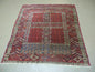 Antique Turkoman Rug 4x5, Ensi Hatchli Tekke Wool Rug