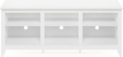 Jensen 65 Inch White Entertainment Center With TV Stand