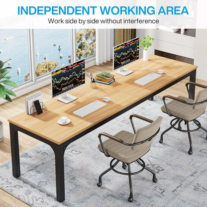 78.7 Inch Extra Long Dual Workstation Desk For Two