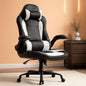 PC Gaming Chair White With Lumbar Support And Flip Up Arms