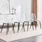 Clear Acrylic Dining Chairs Set of 4 With Black Legs