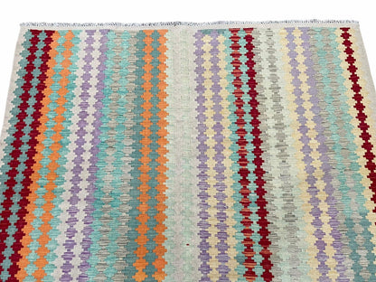 Colorful Kilim Rug 6x8 Multicolor Turkish Kilim Rug 6 x 8 Flat Weave Kilim Playful Anatolian Kilim Wool Kilim New Rug