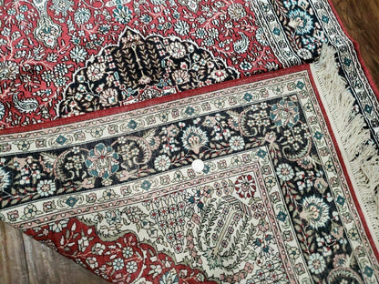 3' X 5' Vintage Fine Handmade India Oriental Kashmir Silk Rug 400 KPSI Wow